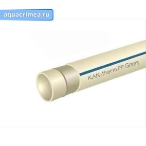 Труба армированная стекловолокном KAN PN20 Glass СЕРАЯ PPR