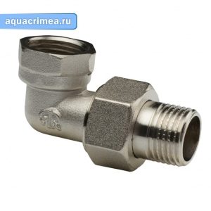 Американка угловая «AQUALINK» 1/2" никель