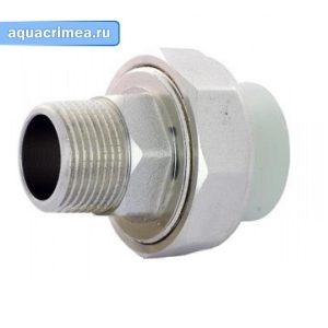 Муфта разборная американка Valtec с наружной резьбой диаметром  20х1/2" мм для полипропиленового трубопровода (180/10)