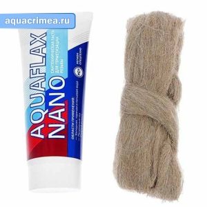 Сантехническая паста «AQUAFLAX» nano тюбик 30 г + 15 г лён