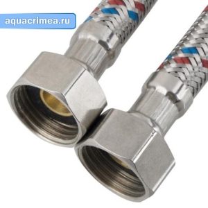 Подводка гибкая «AQUALINE» ГГ для смесителя 120 см латунная гайка (50/10 ГТД)