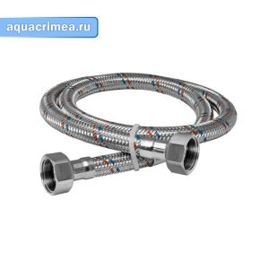 Гибкая подводка "AQUALINE" для воды ГГ 40 см стальная гайка