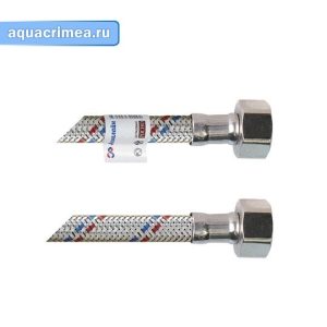 Гибкая подводка "AQUALINE" ГГ 100 см стальная гайка