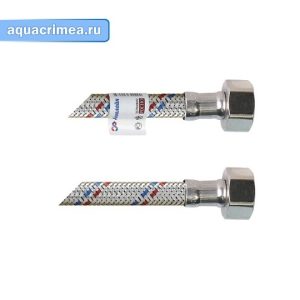 Гибкая подводка "AQUALINE" ГГ 30см для воды стальная гайка
