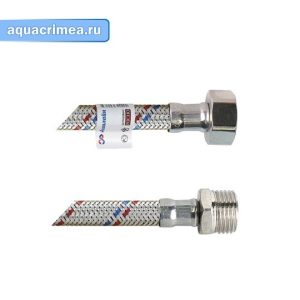 Гибкая подводка "AQUALINE" ГШ 30см  стальная гайка