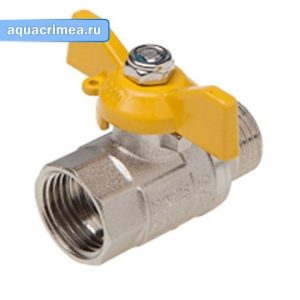Кран шаровой «AQUALINK» ВН 3/4" для газа, ручка-бабочка (100/10)