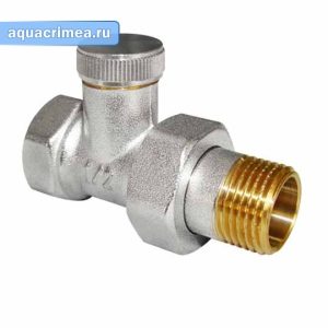 Запорный клапан «AQUALINK» 1/2" для радиатора прямой
