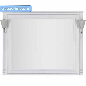 Зеркало «Aquanet» Паола 120 белый/патина серебро