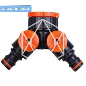 Адаптер-тройник «AQUAPULSE» 1"-3/4" (АР 1019) с двумя запорными кранами