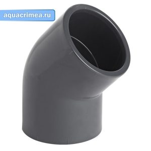 Колено «Aquaviva» 63mm/ 45° из высококачественного ПВХ