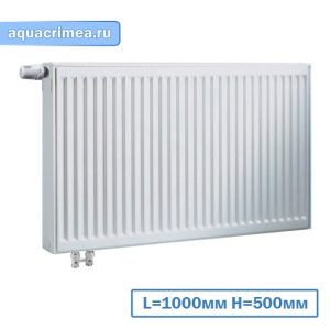 Стальной радиатор Bergerr 22 тип (H=500; L=1000). Нижнее подключение.