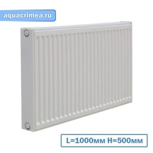 Стальной радиатор Bergerr 22 тип (H=500; L=1000). Боковое подключение.