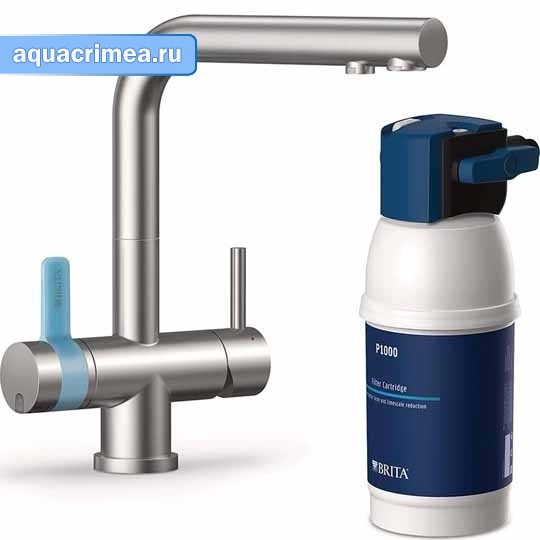 Фильтр-систему «Brita» MyPure P1 с трехходовым смесителем (прямоугольный)