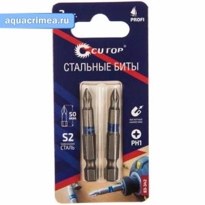 Набор стальных бит «CUTOP» Profi PH1х50 мм (2 шт)