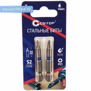 Набор стальных бит «CUTOP» Profi PZ1х50 мм (2 шт)