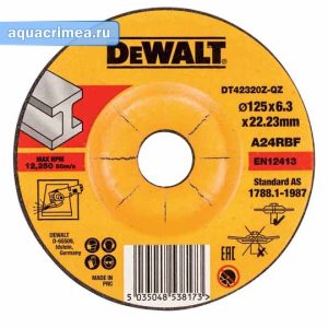 Диск абразивный «DEWALT» INDUSTRIAL 125х6,3х22,2 мм по металлу (DT42320Z)