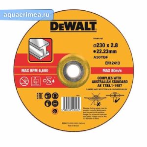 Диск абразивный «DEWALT» 230х2,8х22,2 мм по металлу (DT43913)