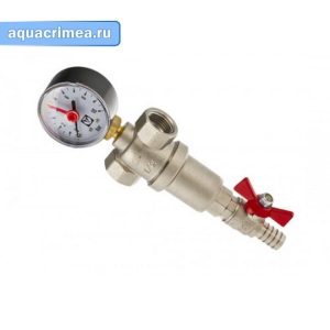 Фильтр механической очистки промывной с манометром 1/2" VALTEC (VT.389.N.04)