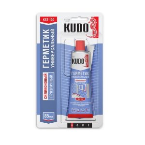 Герметик KUDO KST-100b силиконовый универсальный прозрачный, в тюбике 85 мл