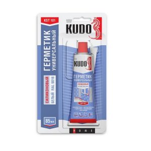 Герметик KUDO KST-101b силиконовый универсальный Белый в тюбике 85 мл