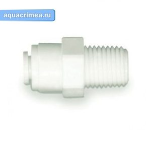 Фитинг прямой 1/4"-1/4" трубка-резьба МС0404 «Гейзер»