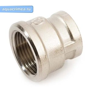 Муфта «General Fittings» 1/2х3/8" никель (1/200)