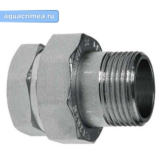 Американка прямая «General Fittings» (GF) ВН 1 1/2" никель