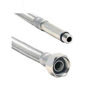 Гибкая подводка в стальной оплетке для смесителя 60см, 1/2"-M10x1 L17, Г/Ш