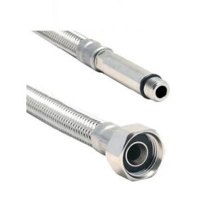 Гибкая подводка в стальной оплетке для смесителя 80см, 1/2"-M10x1 L37, Г/Ш