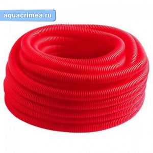 Гофрированная труба «Пешель» PRO AQUA  Dн-43 красная (30 м) (для трубы 32 мм)