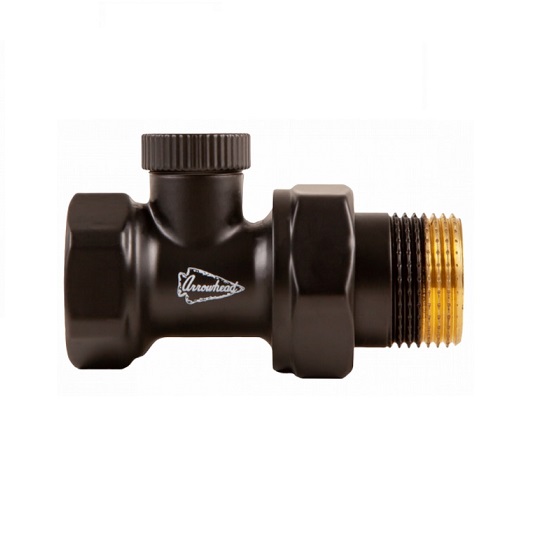 Клапан для радиатора запорный прямой 1/2" с уплотнением Black