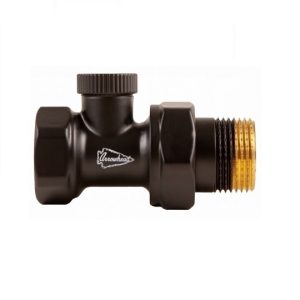 Клапан для радиатора запорный прямой 3/4" с уплотнением Black