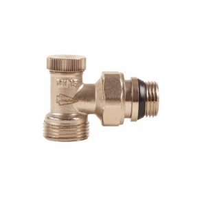 Клапан для радиатора запорный угловой 1/2" с соединением на евроконус