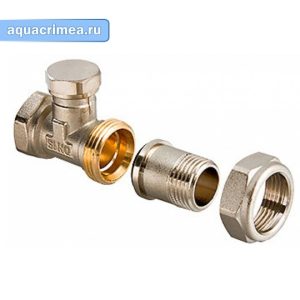 Клапан запорный «VALTEC» 1/2" для радиатора (VT.020.N.04) прямой