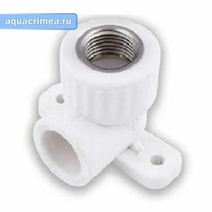 Колено настенное ВР 20 x 1/2" БЕЛОЕ PPR