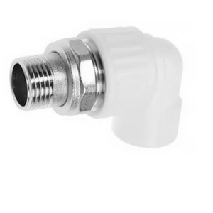 Колено НР с американкой 25 x 1/2" БЕЛОЕ PPR  Valfex