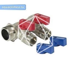 Коллектор с отсекающими кранами Valfex 3/4"х2 вых. 1/2" нар.