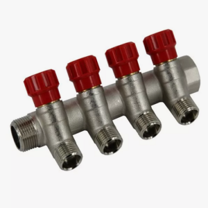 Коллектор с регул. вентилями, 3/4"х4 вых. 1/2" нар. VALFEX