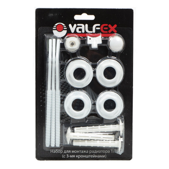 Комплект для монтажа радиаторов с 3-мя кронштейнами 1/2" VALFEX