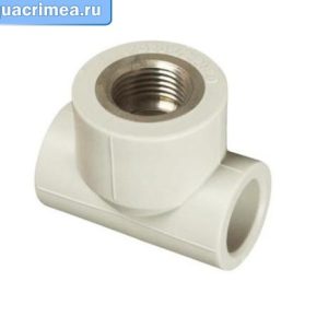 Тройник ВР 32 х 1" х 32 Wavin Ecoplastic  СЕРЫЙ PPR