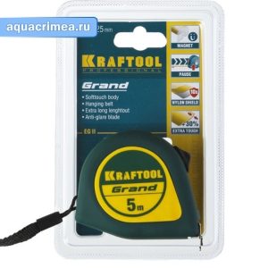 Рулетка «KRAFTOOL» GRAND 5м/19 мм с ударостойким корпусом (ABS)