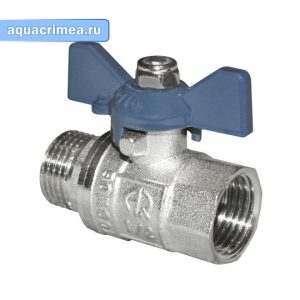 Кран шаровый «AQUALINK» ВН 3/4" никель