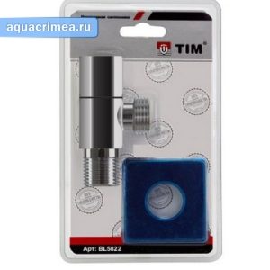Кран для подключения сантехнических приборов хром квадрат 1/2" - 3/4" BL5823 TIM