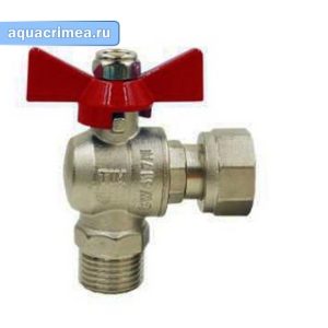 Кран шаровый с НГ угловой ВН 3/4" TIM