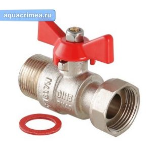 Кран шаровый VALTEC с НГ прямой ВН 3/4 бабочка с уплотн.  (VT.260.N.0505)