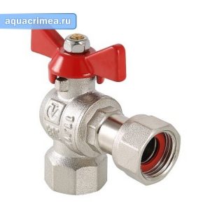 Кран шаровый VALTEC с НГ угловой ВВ 1/2 бабочка с уплотн. (VT.266.N.0404)