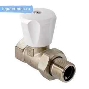 Клапан запорный «VALTEC» ВН 1/2" для радиатора (VT.010.N.04) прямой