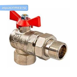 Кран шаровый угловой «VALTEC» 1" с американкой бабочка (VT.228.N.06)