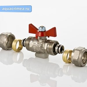 Кран шаровой «VALTEC» 16 мм с обжимным соединением (VT.343.N.1616)