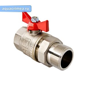 Кран шаровый «VALTEC» с американкой 1 1/4" бабочка (VT.227.N.07) полнопроходной